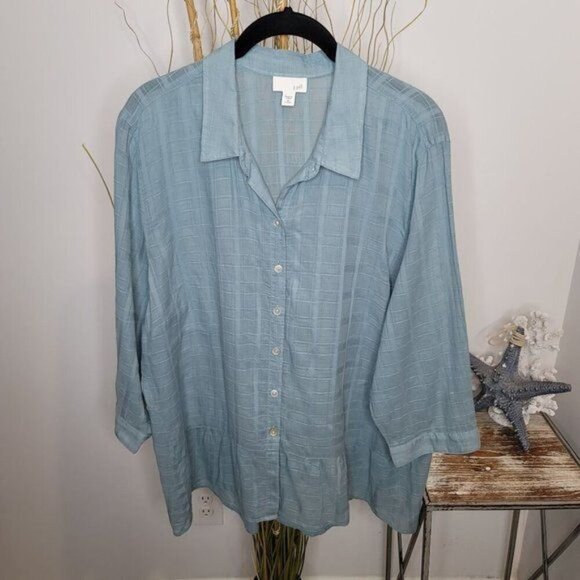 J. Jill Button Up Womens XLarge Petite - Picture 1 of 8